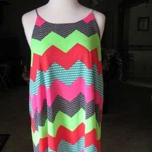 Chevron Pattern Plus Size Tunic Tank  Brand New  P